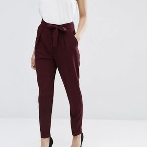 ASOS - Woven Peg Trousers with OBI Tie